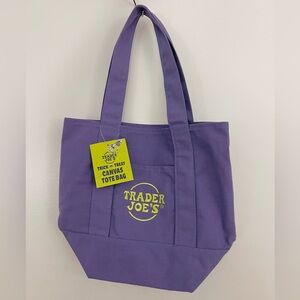 Trader Joe's Mini Purple Canvas Tote Bag- Fall 2025